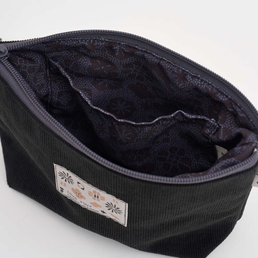 印花樂拉鏈梯形收納包/I系列/深邃黑