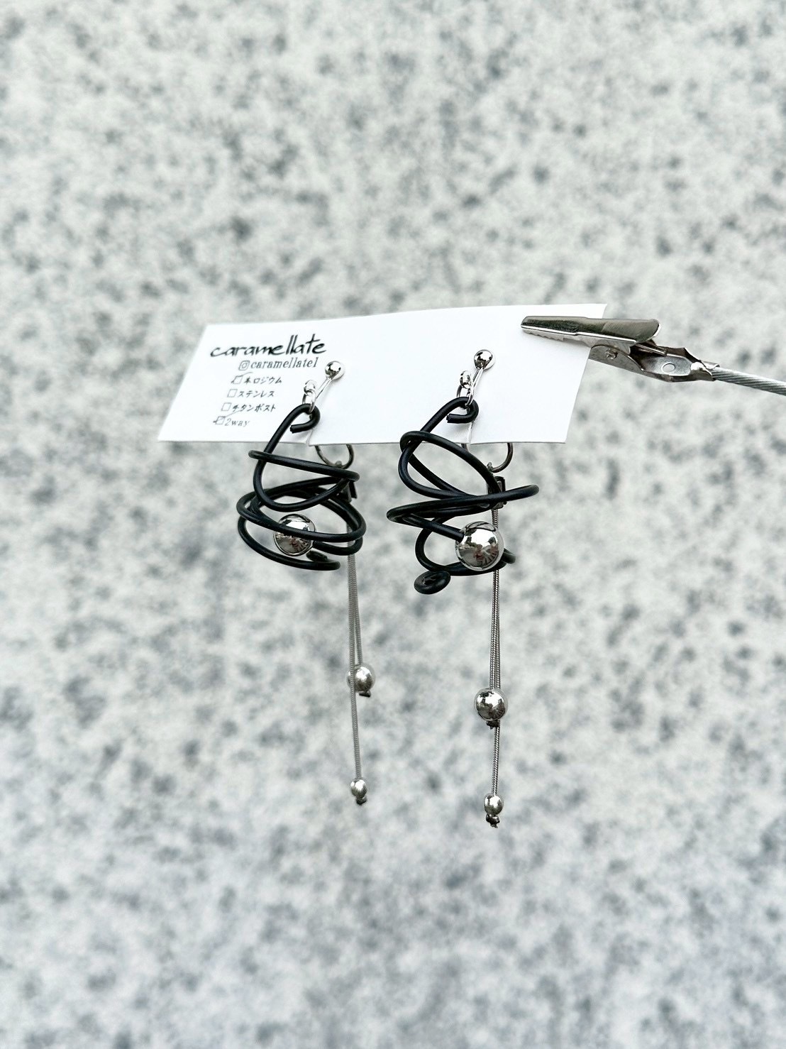 [caramellate] 兩用 | 電線耳環 | 耳夾 | NO.124
