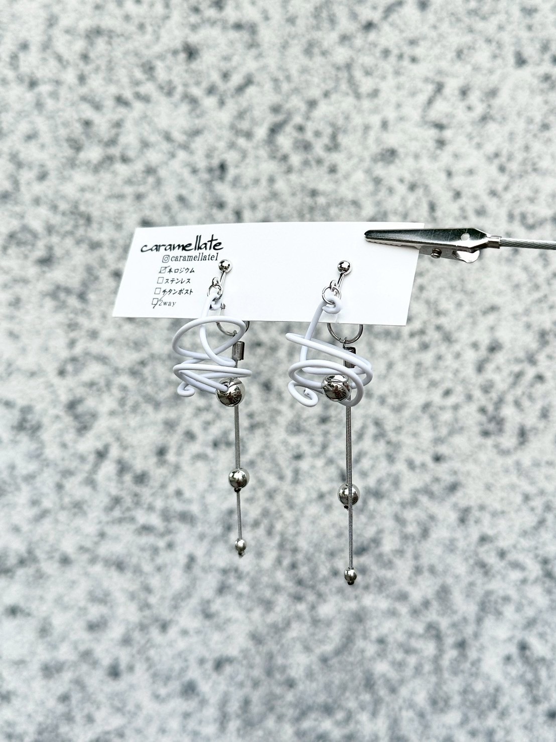 [caramellate] 兩用 | 電線耳環 | 耳夾 | NO.125