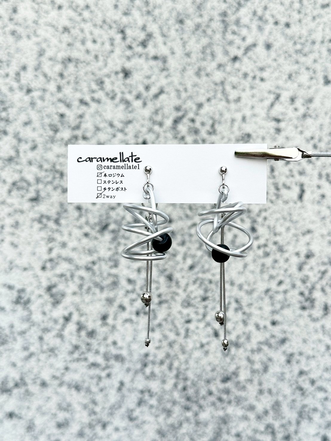 [caramellate] 兩用 | 電線耳環 | 耳夾 | NO.126