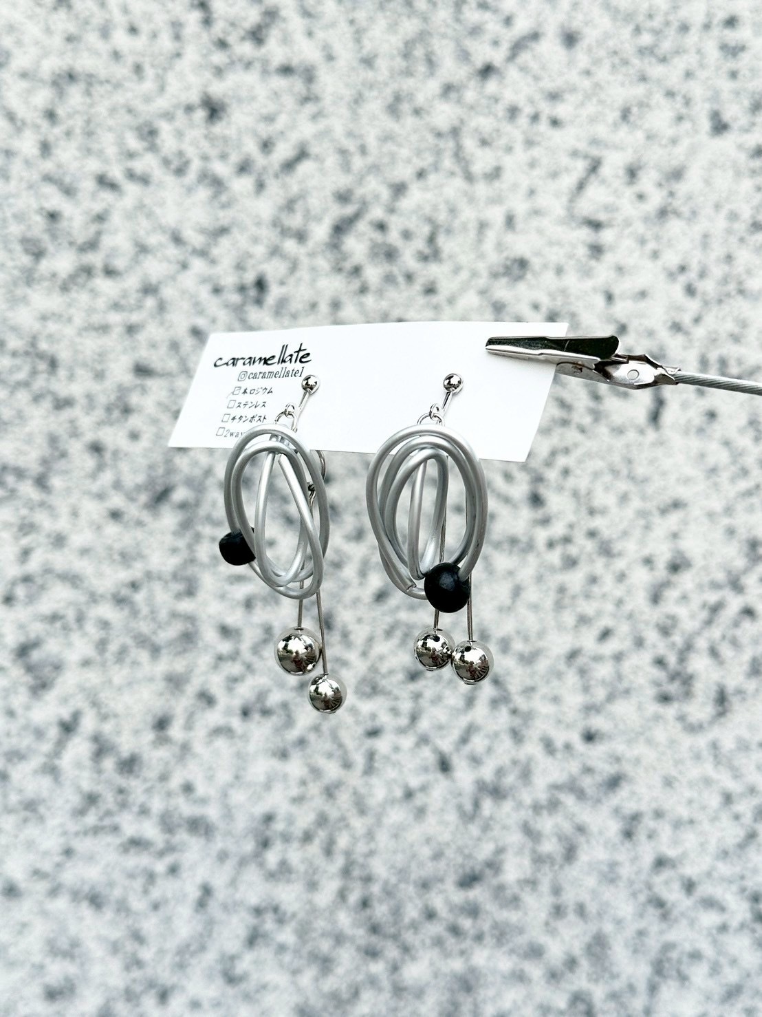 [caramellate] 兩用 | 電線耳環 | 耳夾 | NO.127