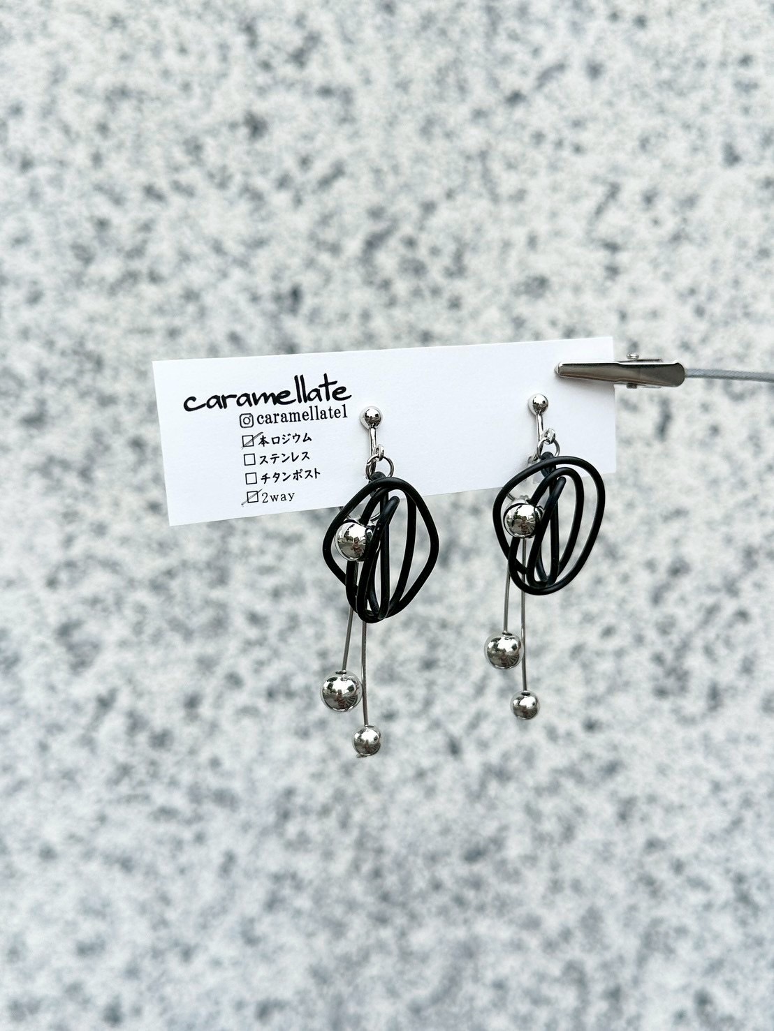[caramellate] 兩用 | 電線耳環 | 耳夾 | NO.128