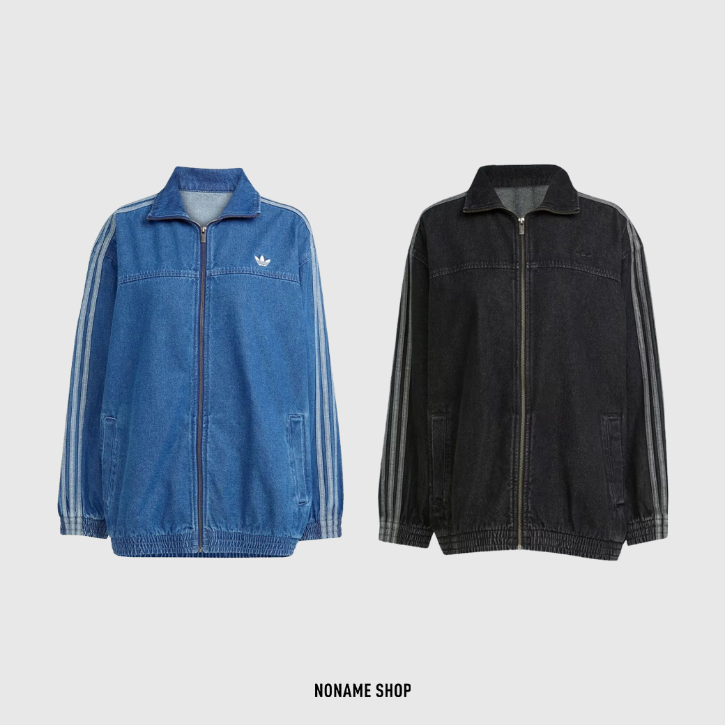ADIDAS ORIGINALS ADICOLOR 丹寧 牛仔 立領 拉鍊 外套 兩色 (女款)