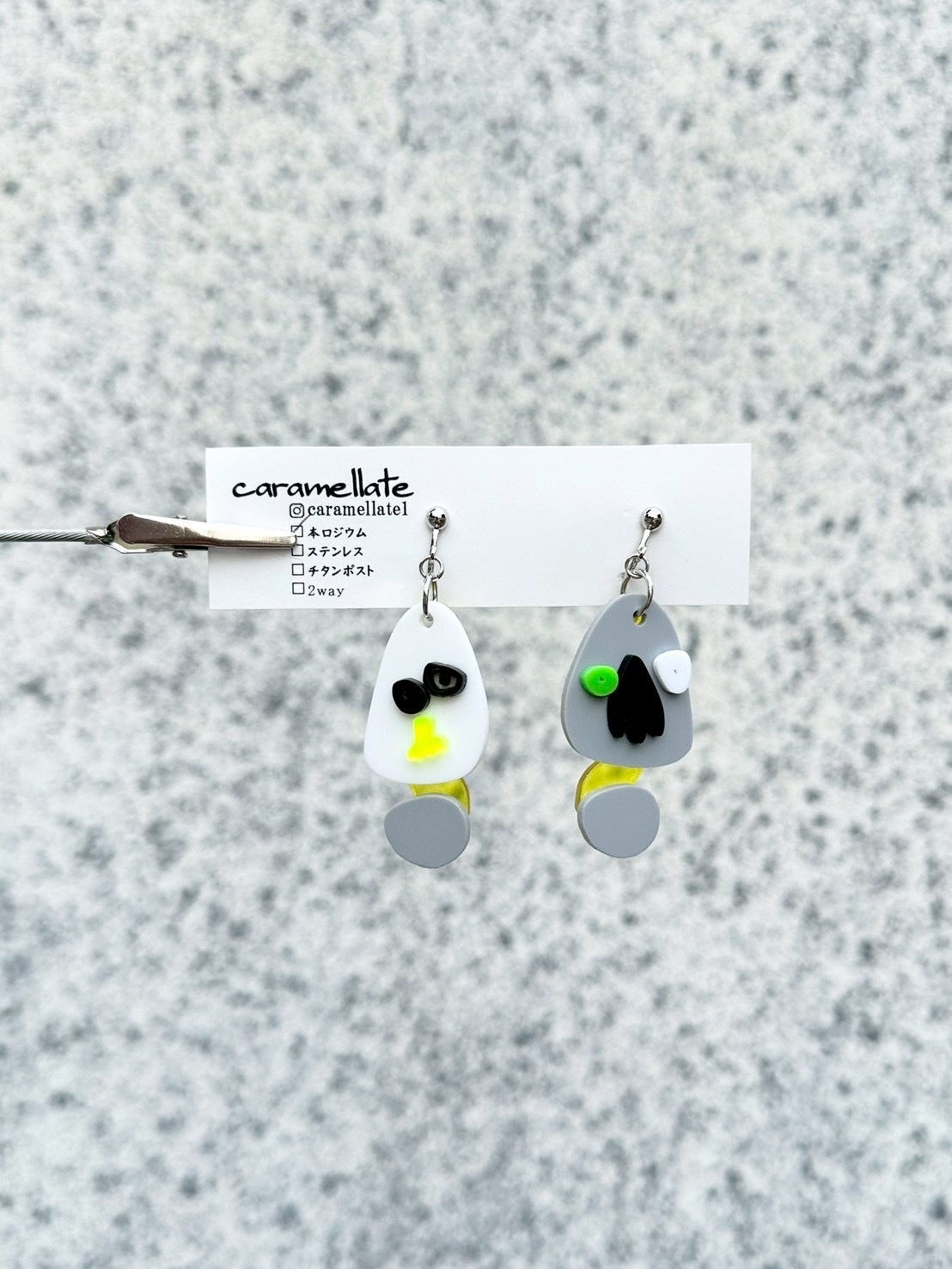 [caramellate] 怪趣表情耳環 | 耳夾 | NO.131