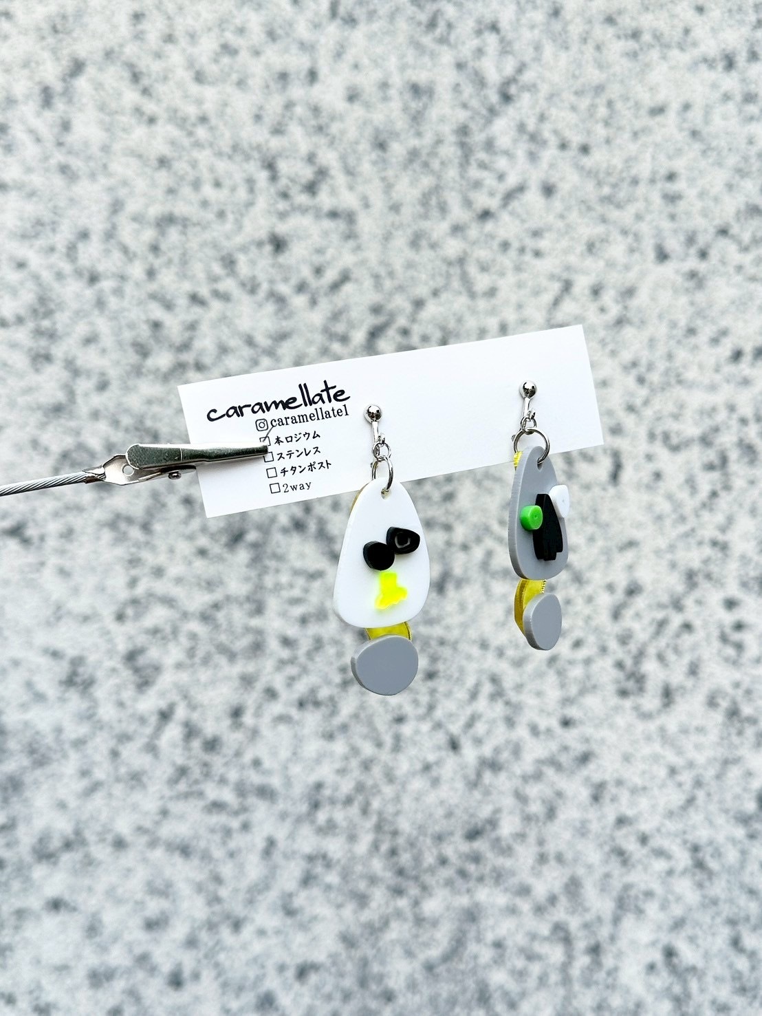 [caramellate] 怪趣表情耳環 | 耳夾 | NO.131