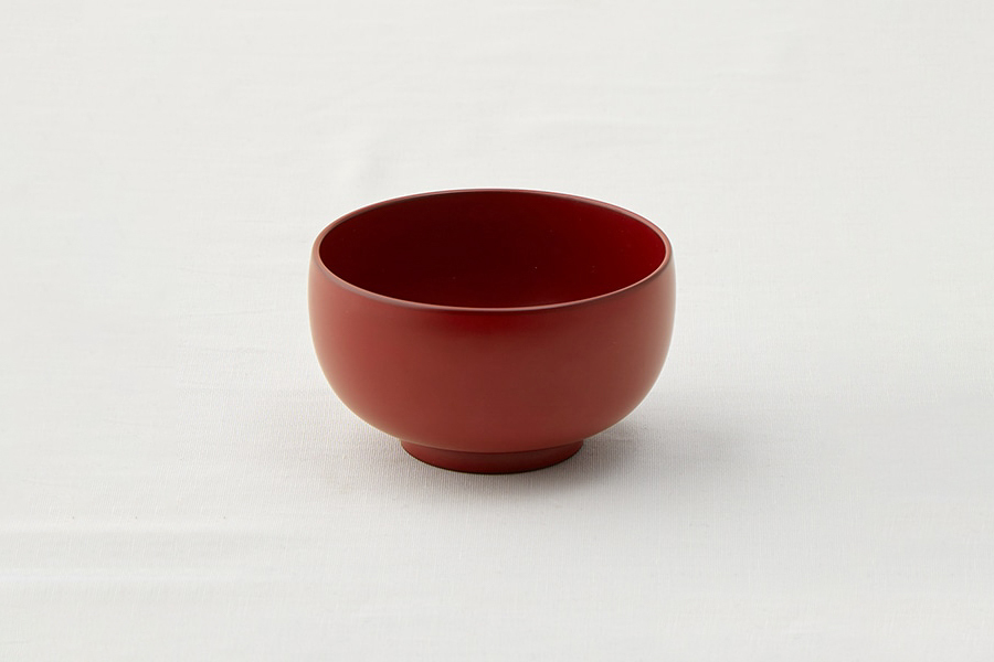 栗原晴美 - 可機洗布袋碗 / 古代朱