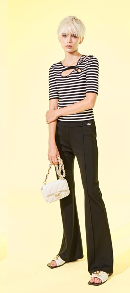 BD10066B1 都會精簡修身喇叭褲