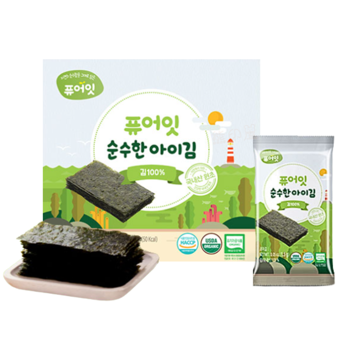 韓國幼兒有機原味紫菜 無添加 (適合10個月以上嬰兒) 15G 盒裝