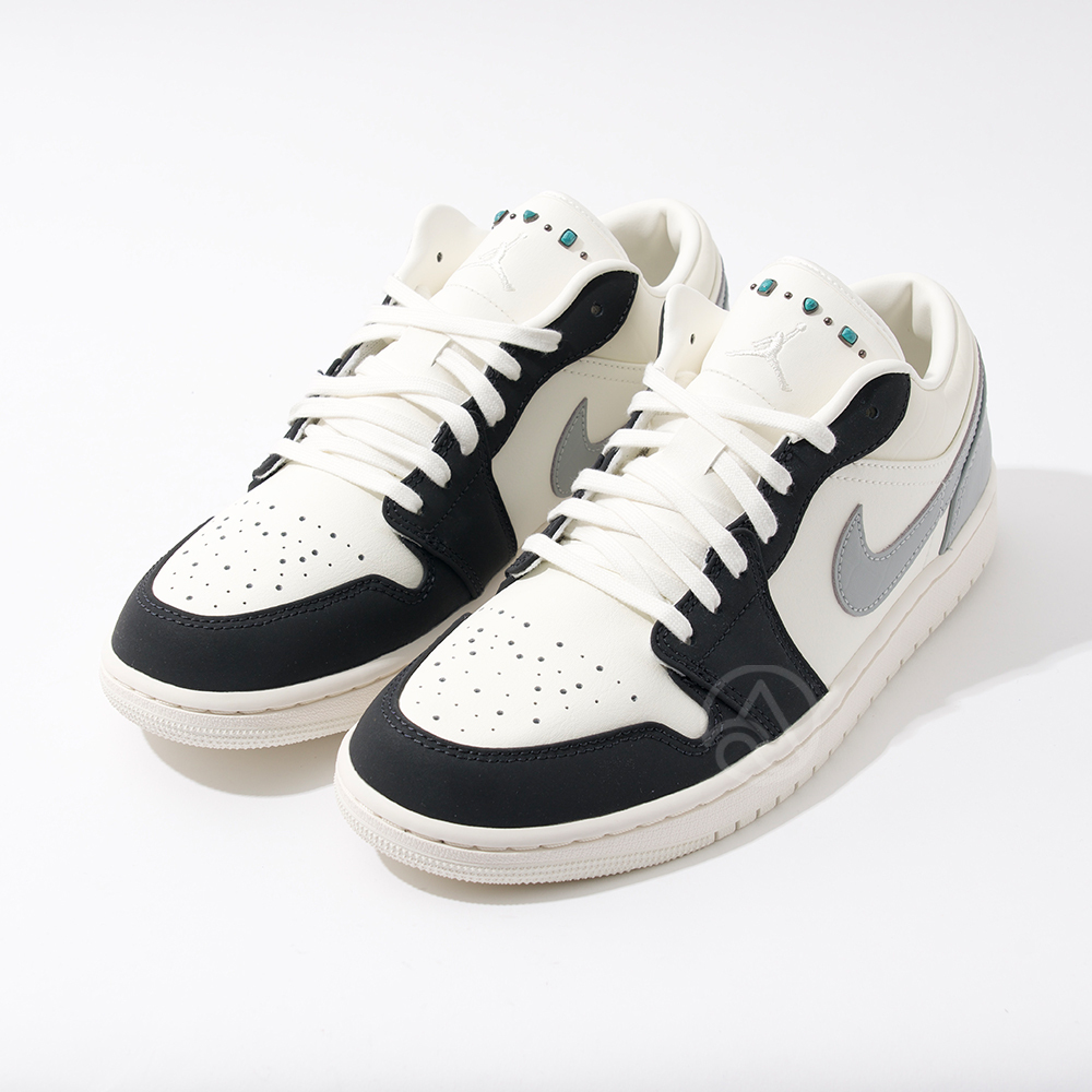 Nike Air Jordan 1 Low 男鞋 煙灰黑色 皮革 運動 低筒 喬丹 AJ1 休閒鞋 IO2242-101