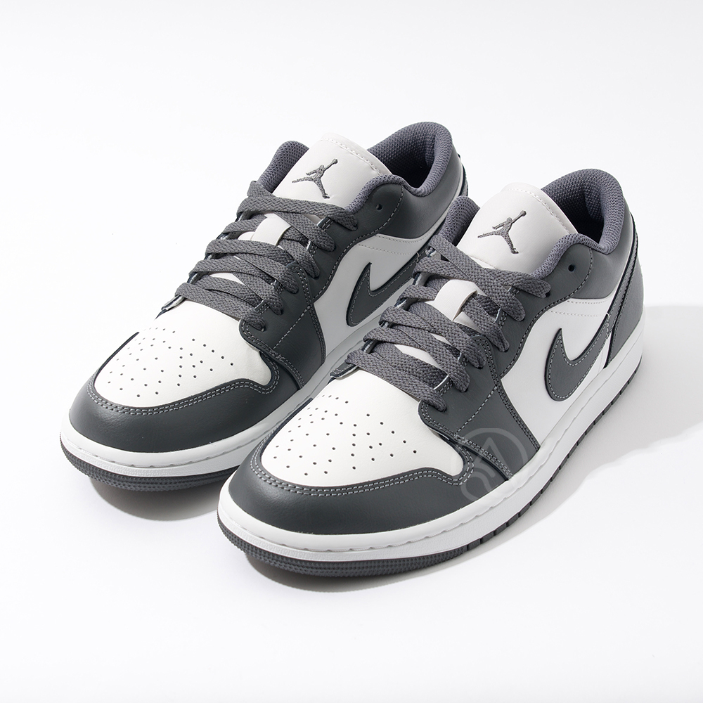 Nike Air Jordan 1 Low 男鞋 鐵灰色 皮革 運動 低筒 喬丹 AJ1 休閒鞋 553558-044