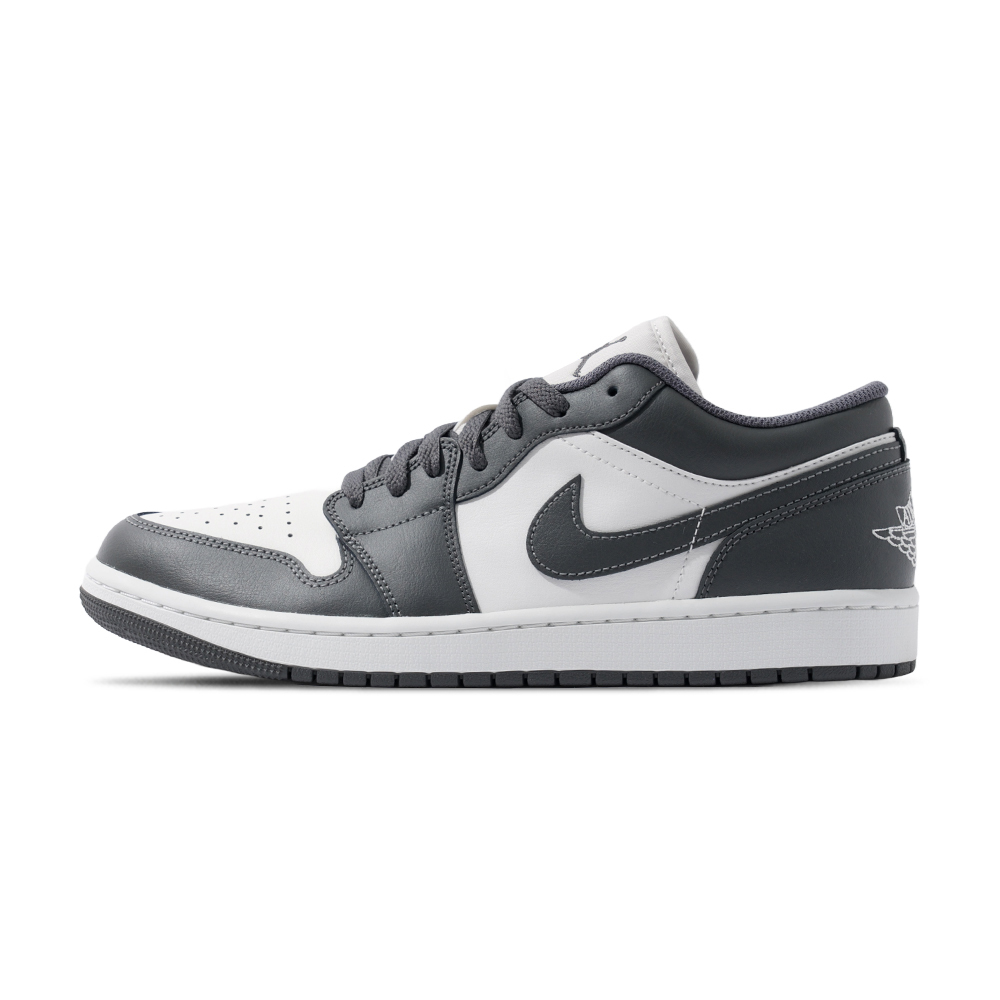Nike Air Jordan 1 Low 男鞋 鐵灰色 皮革 運動 低筒 喬丹 AJ1 休閒鞋 553558-044