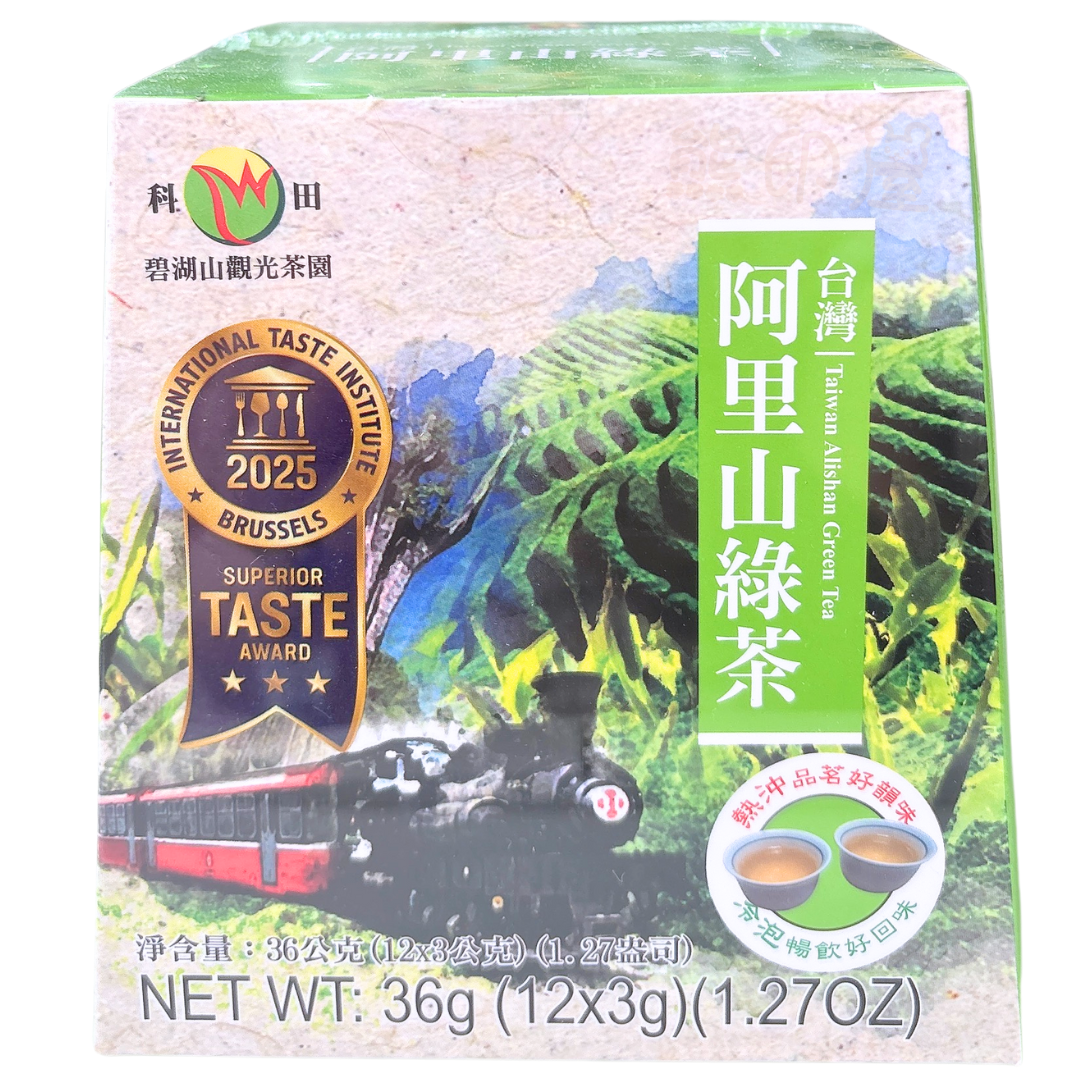 台灣阿里山綠茶包12包