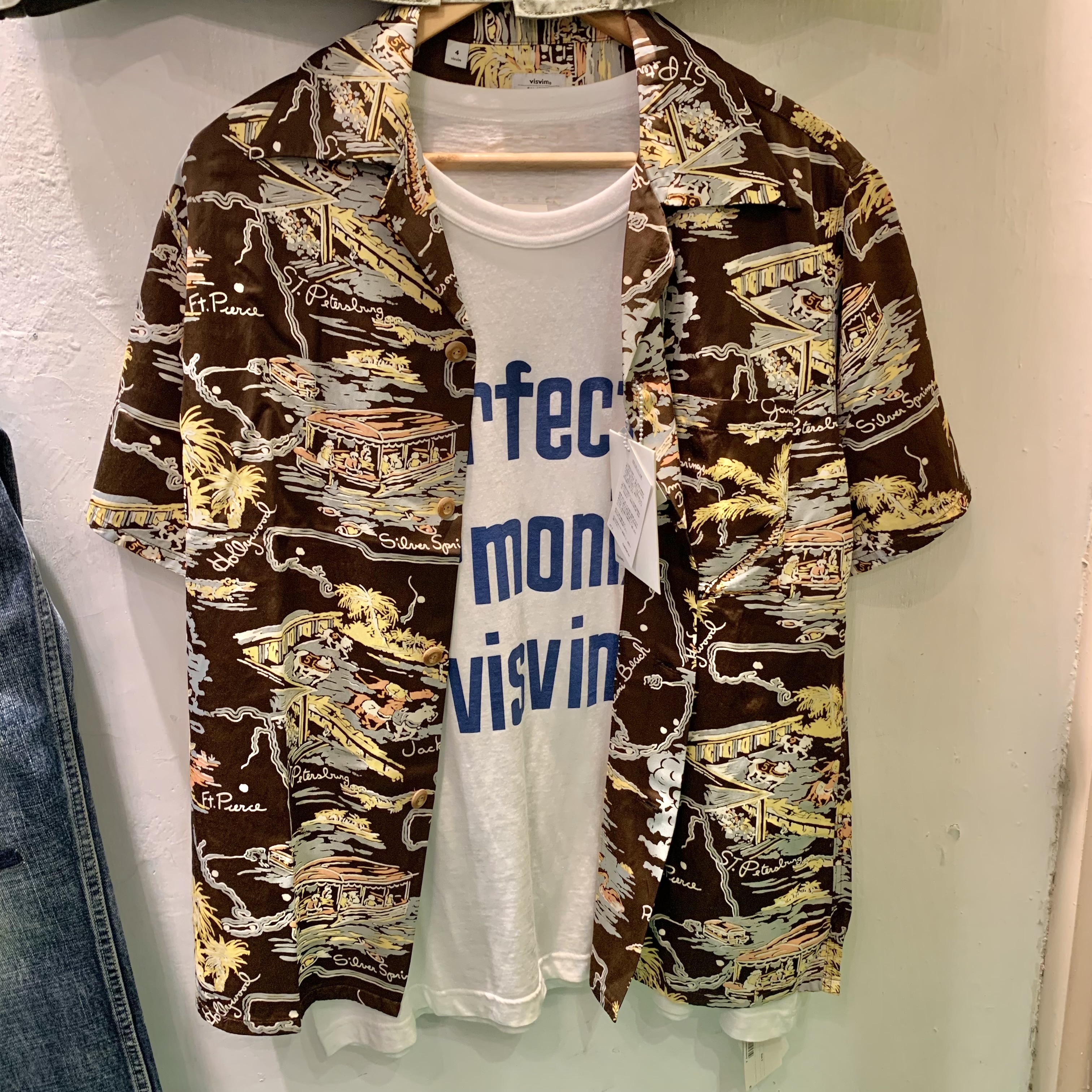 ON SALE : VISVIM DUKE SHIRT SUNSHINE S/S (COTTON/RAYON) - BROWN IN STOCK NOW (現貨發售中)