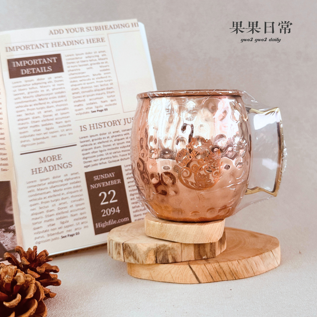 印度純銅水杯 500ml India Pure Copper Moscow Mug 500ml (Hammered/細點)