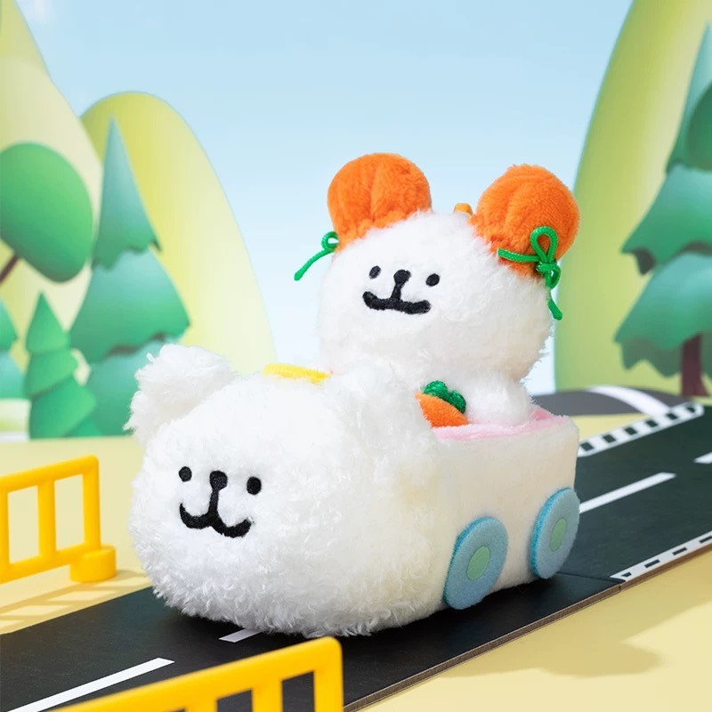 【線條小狗】 毛絨小汽車