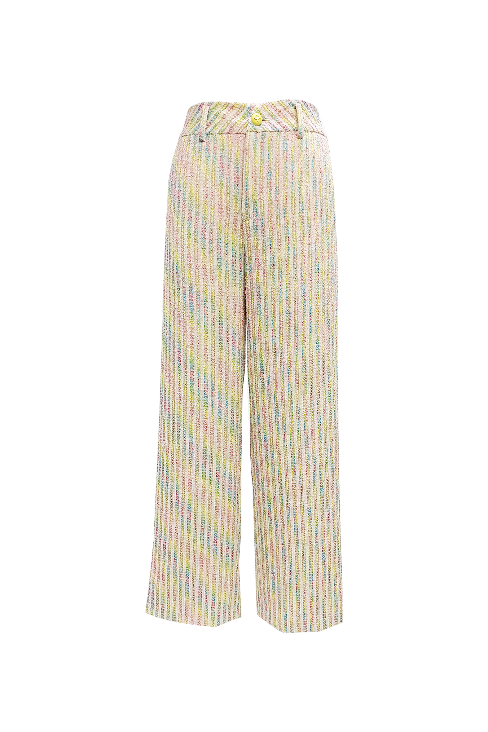 BD10069B1 新藝術花園七彩小香正裝直筒寬褲