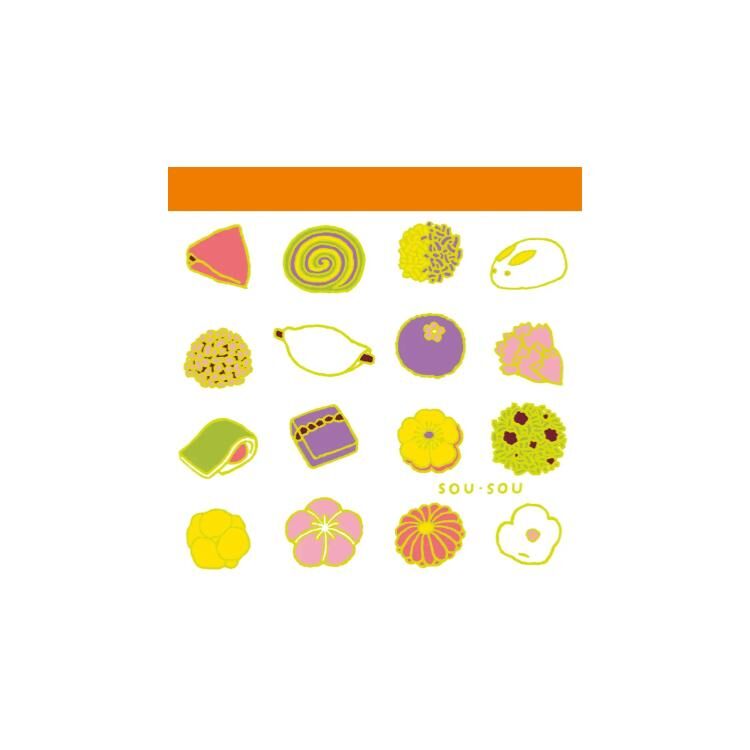 日本 SOU．SOU×PHP研究所 方型便條紙/ 和菓子