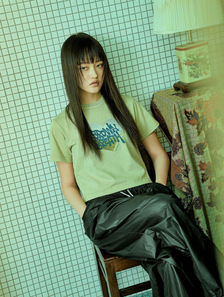 【直播】BROWN BREATH LL081649 W BB HEART PIGMENT 短款短袖上衣