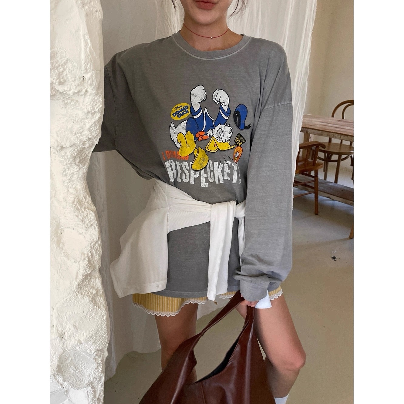 卡通打噴嚏唐老鴨T恤