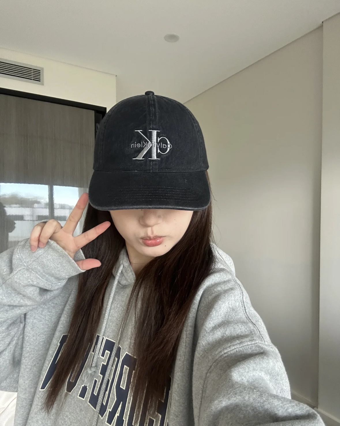 <現貨!!>Calvin Klein 大Logo 刺繡 棒球帽 老帽 帽子 黑