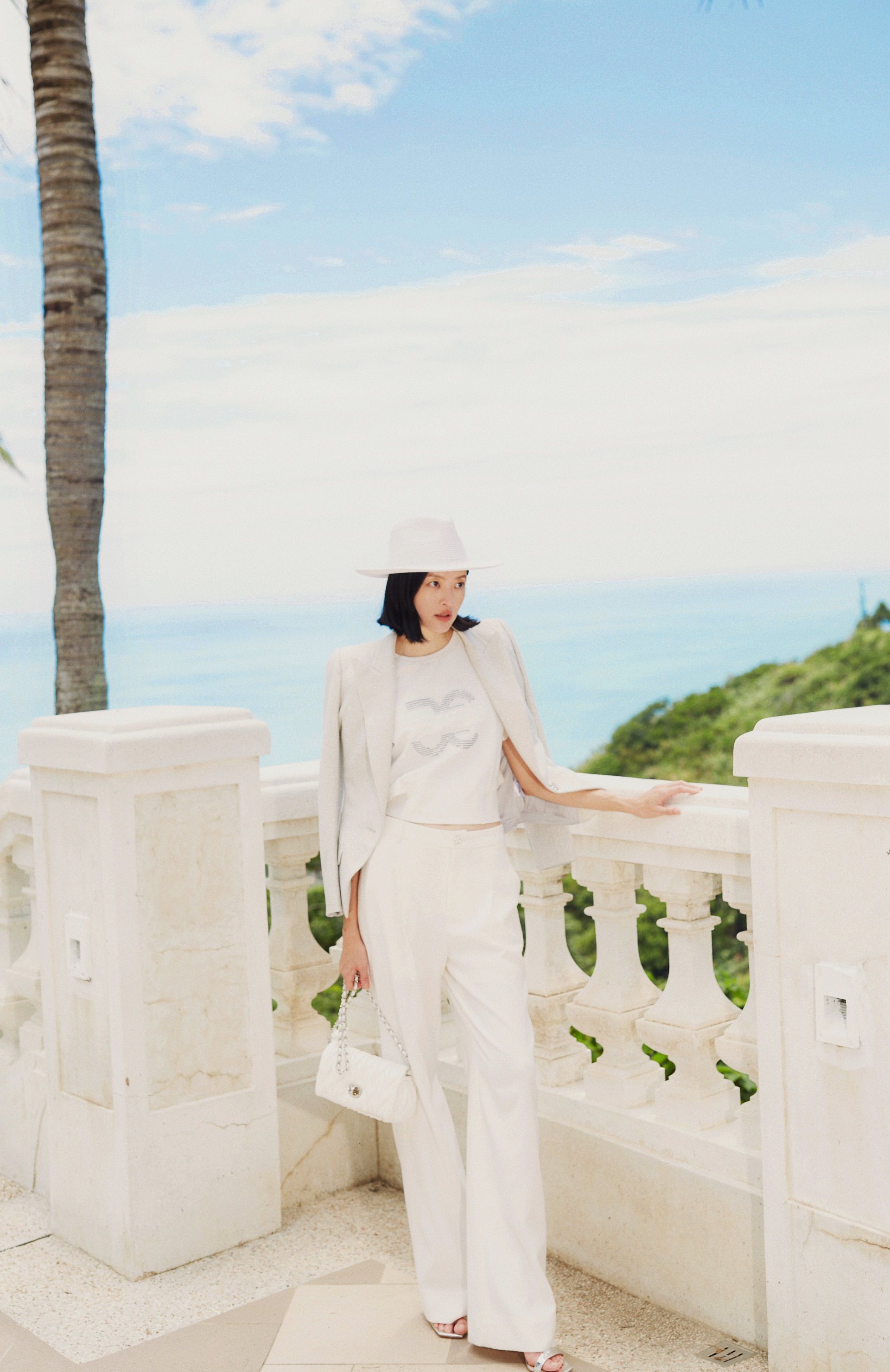 BD10108B1 新藝術花園東方玫瑰正裝寬褲 (附腰帶)