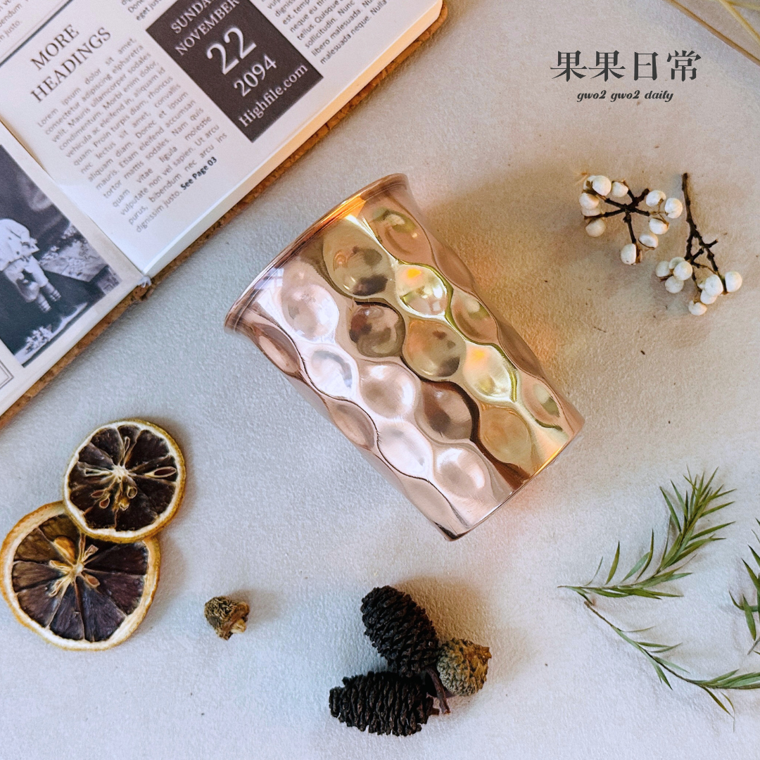 印度純銅水杯 300ml India Pure Copper Glass 300ml (Diamond Hammered/大點)