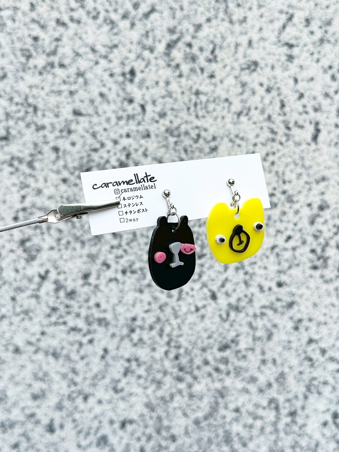 [caramellate] 怪趣表情耳環 | 耳夾 | NO.133