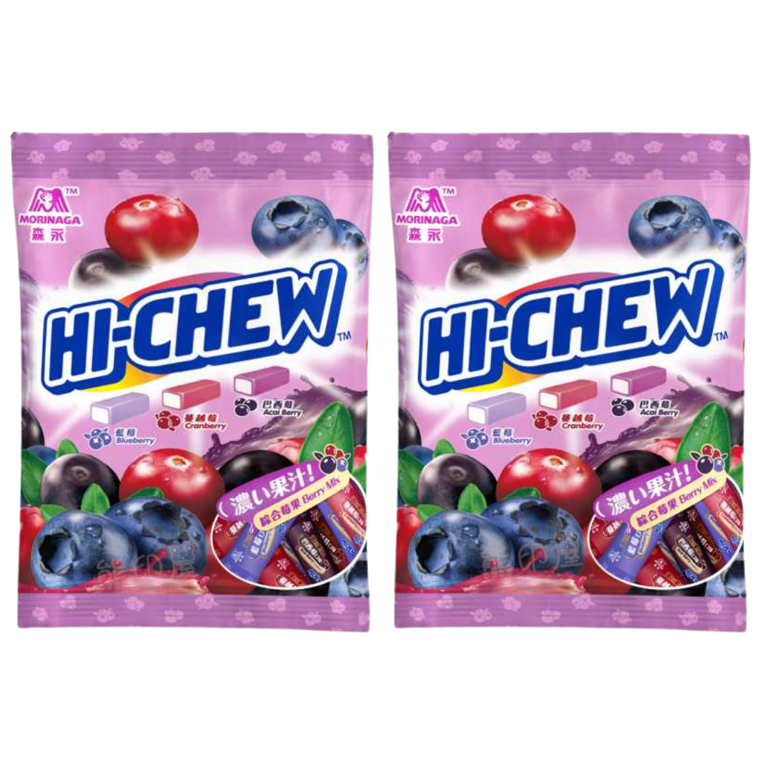 森永嗨啾袋裝軟糖 (綜合莓果味) 90G X 2 (紫) 到期日 2026-4-1