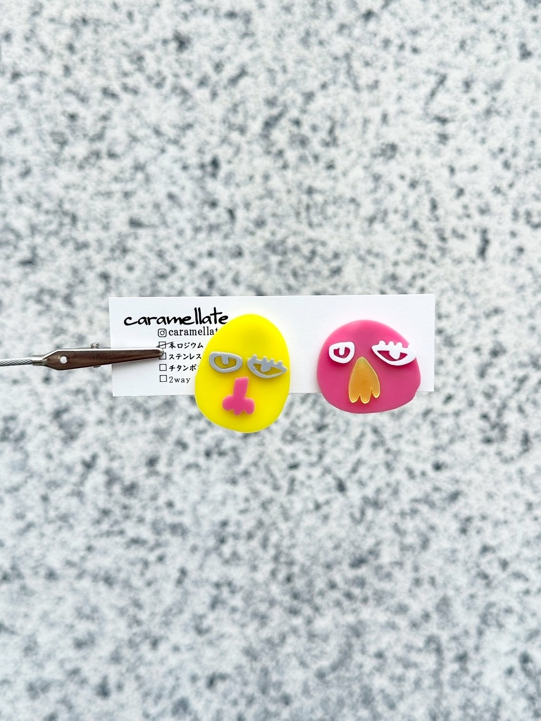 [caramellate] 怪趣表情耳環 | 耳夾 | NO.135