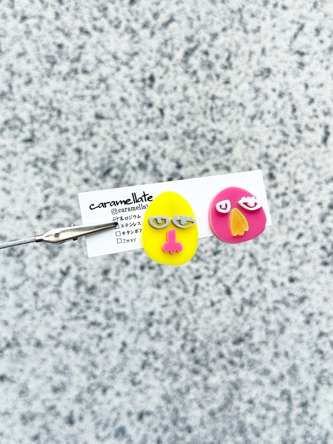 [caramellate] 怪趣表情耳環 | 耳夾 | NO.135
