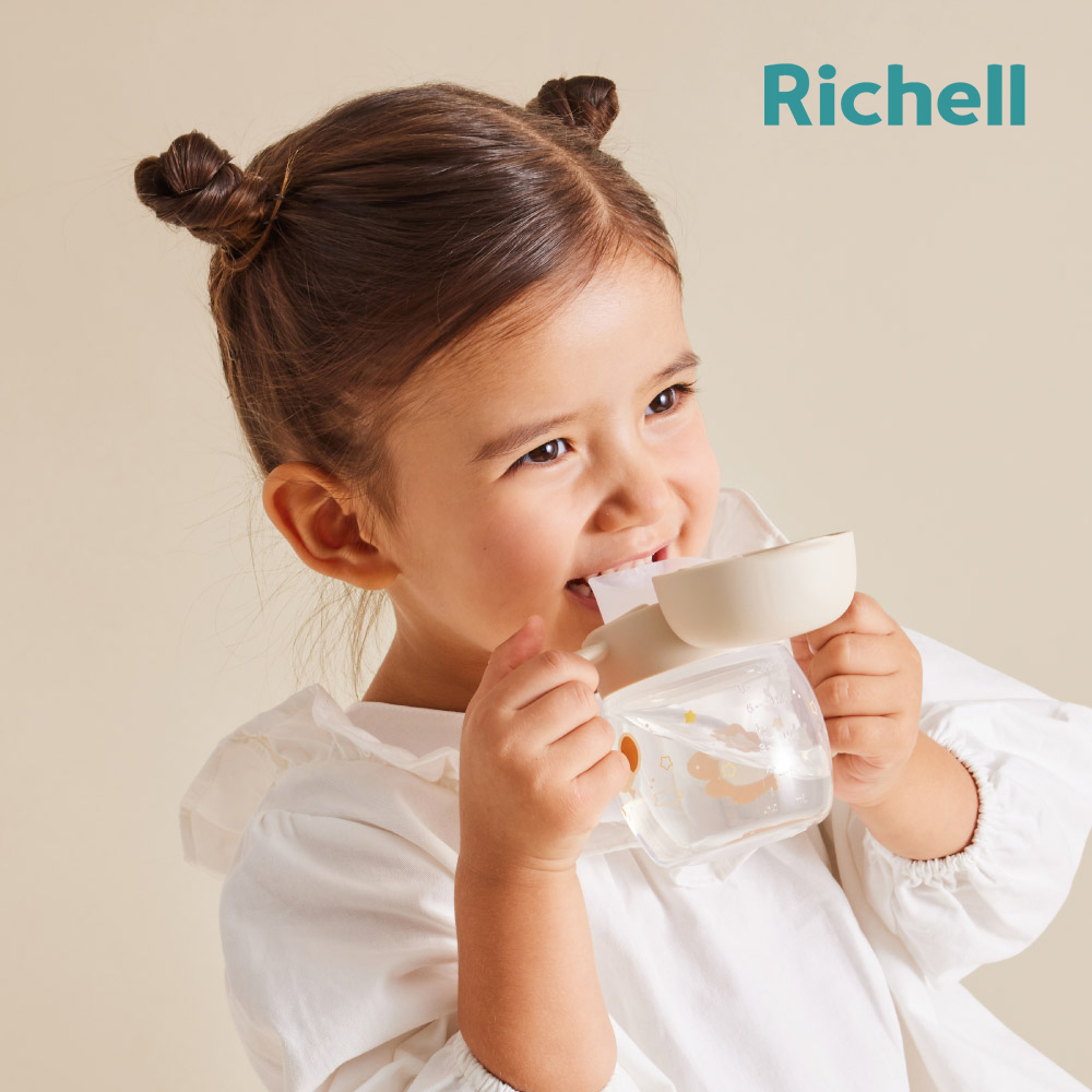 【Richell 利其爾】TLI 四代 入口式直飲學習水杯組 - 獅在可愛 (5個月以上適用)
