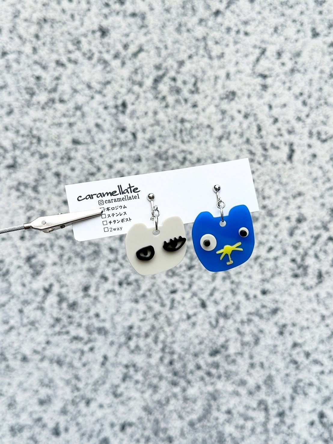 [caramellate] 怪趣表情耳環 | 耳夾 | NO.136