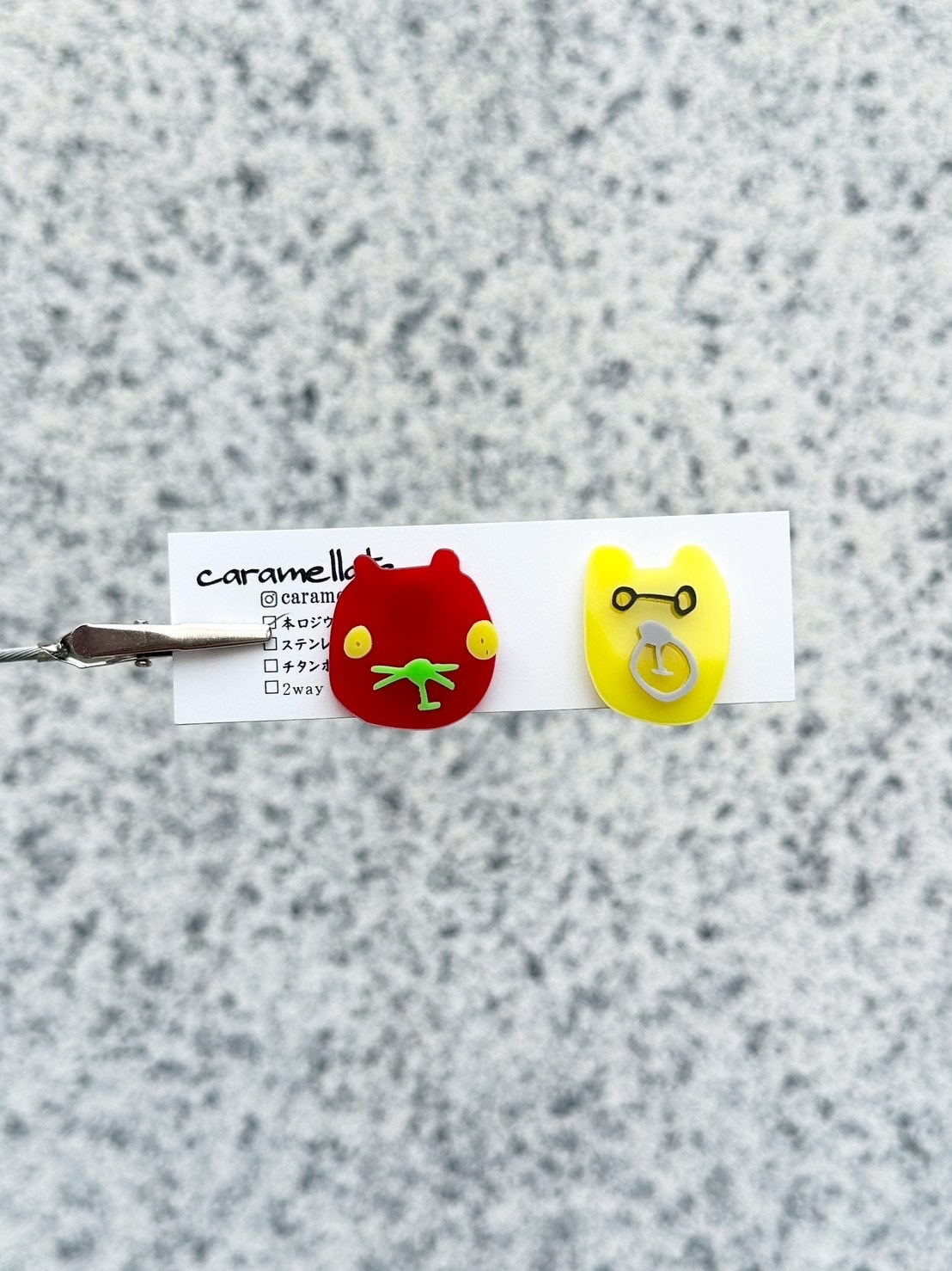 [caramellate] 怪趣表情耳環 | 耳夾 | NO.137