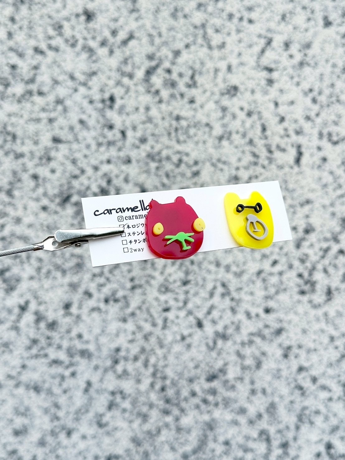 [caramellate] 怪趣表情耳環 | 耳夾 | NO.137
