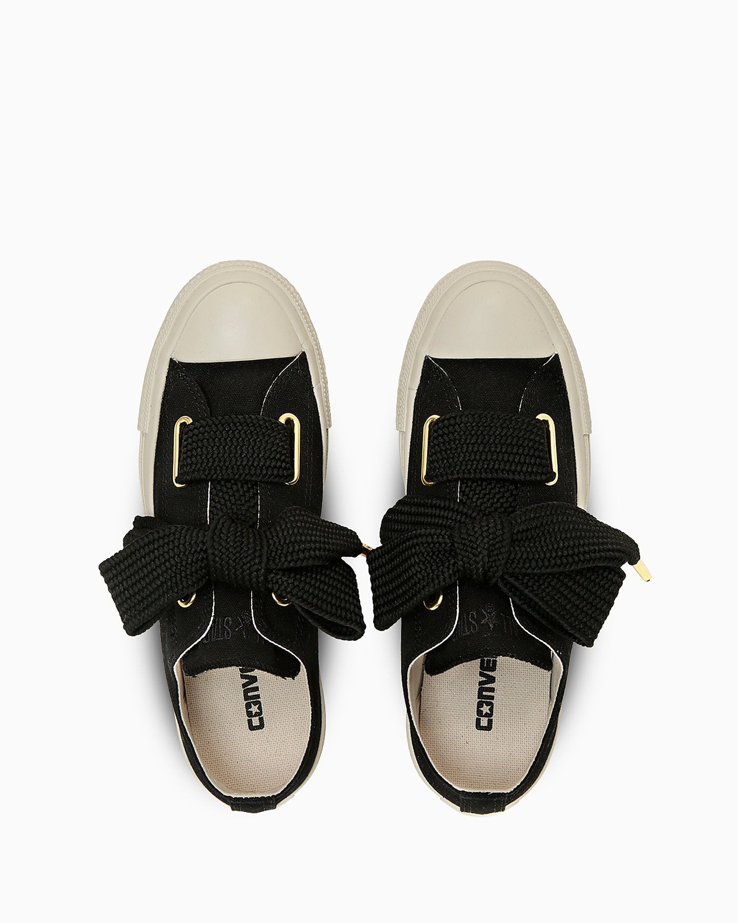 預購┃CONVERSE ALL STAR RIBBONLACE SLIP OX 金扣 蝴蝶結 低筒 帆布鞋 黑色