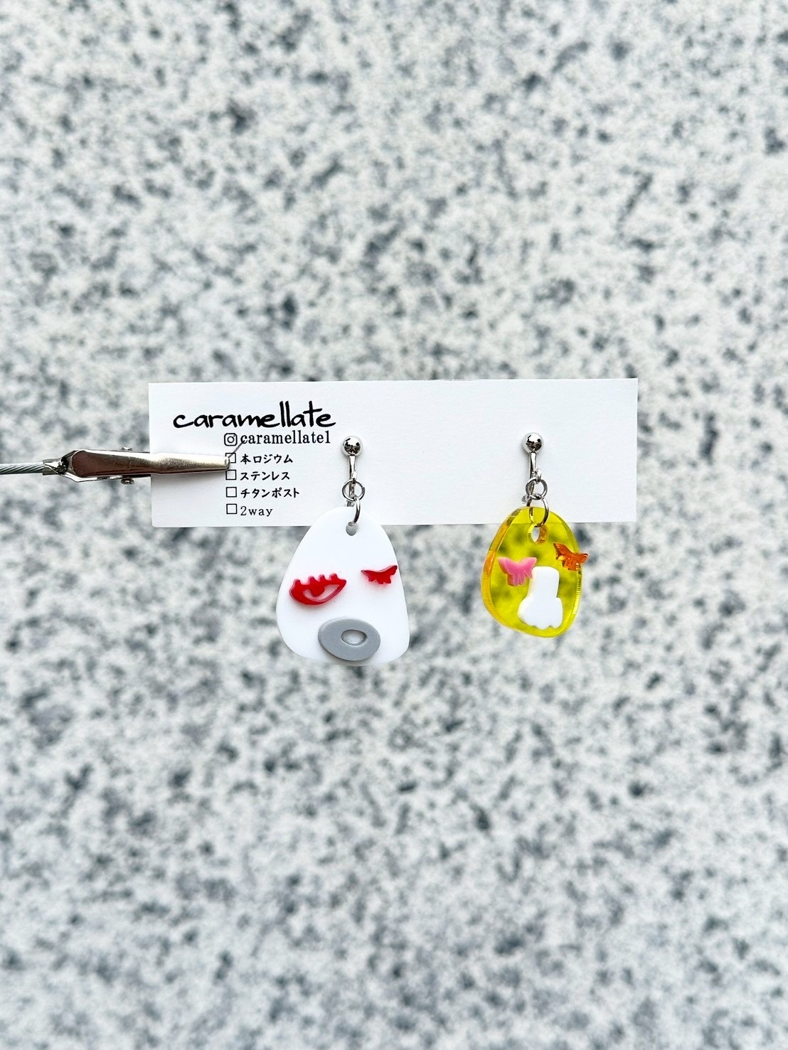 [caramellate] 怪趣表情耳環 | 耳夾 | NO.138