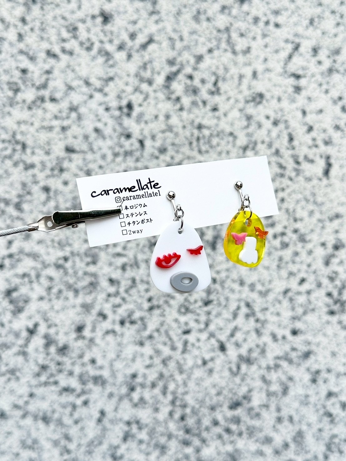 [caramellate] 怪趣表情耳環 | 耳夾 | NO.138