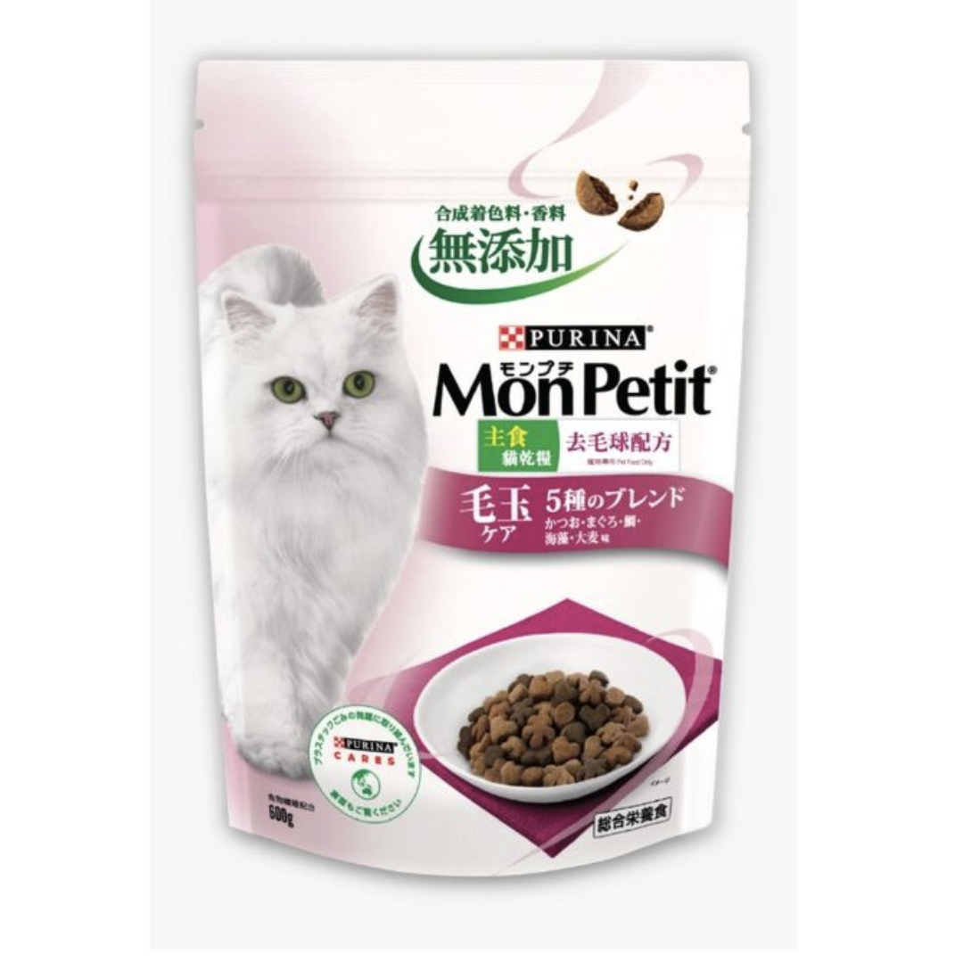 Purina Mon Petit 主食貓乾糧 - 去毛球配方  600G
