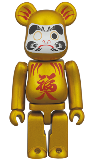 BEARBRICK 達磨 金パール Daruma  福入 磨砂金達磨 100%