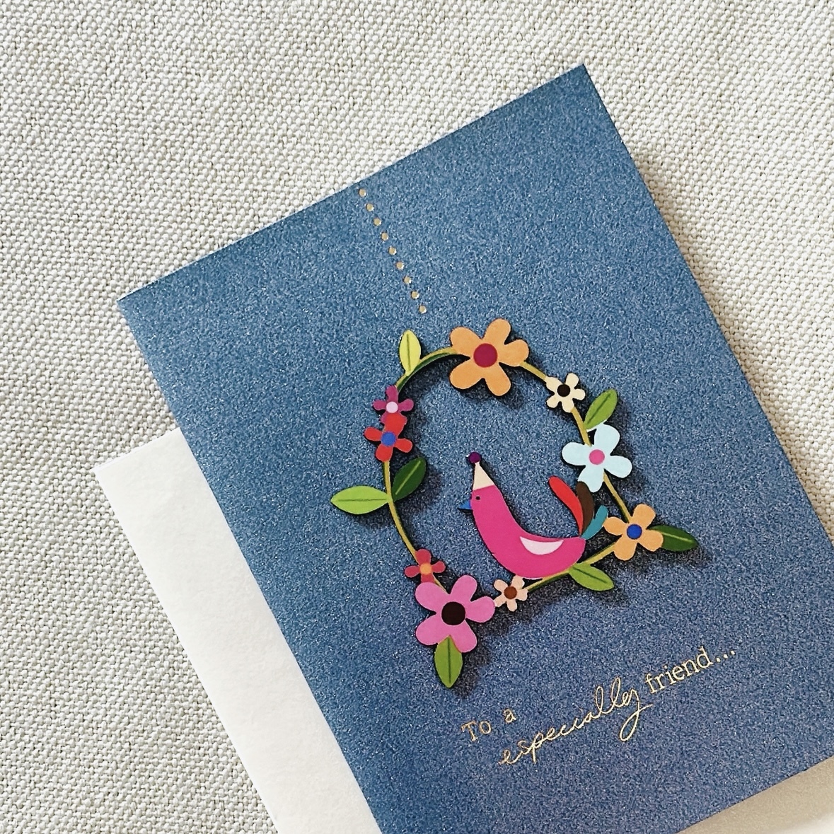 友情鳥手寫祝福卡