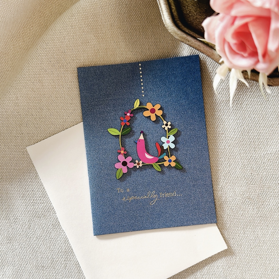 友情鳥手寫祝福卡