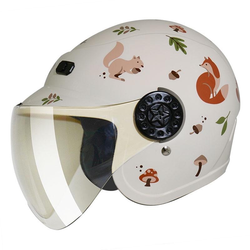 THH FH220 森林小夥伴 淺粉黃 童帽 3/4罩