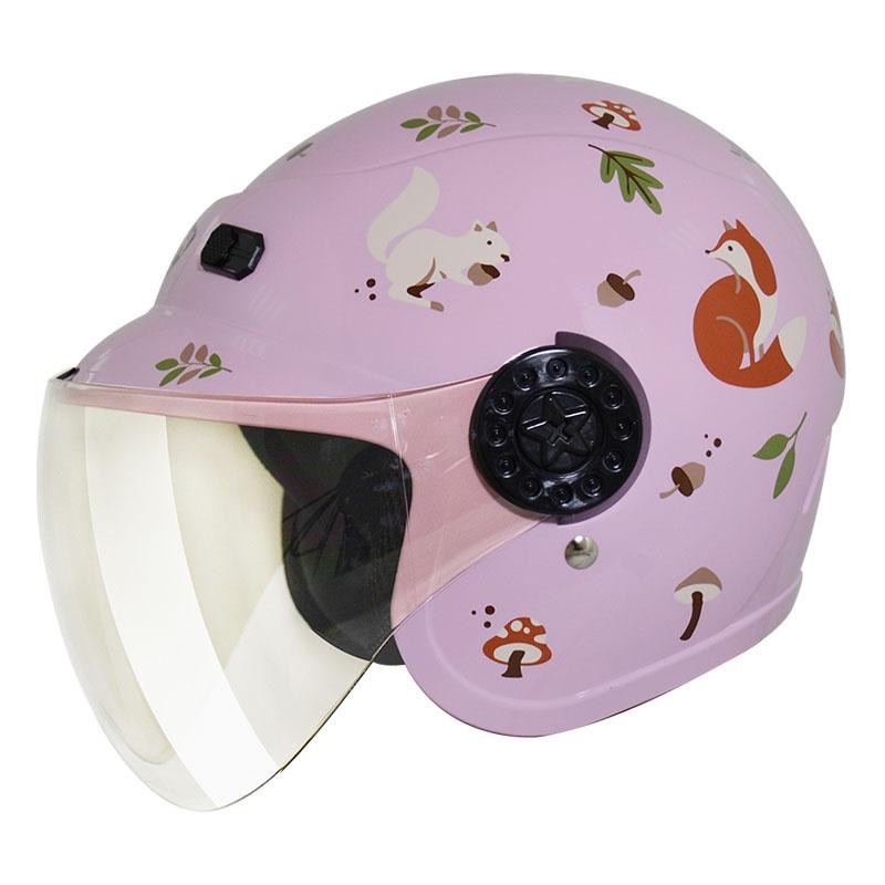 THH FH220 森林小夥伴 粉紫 童帽 3/4罩