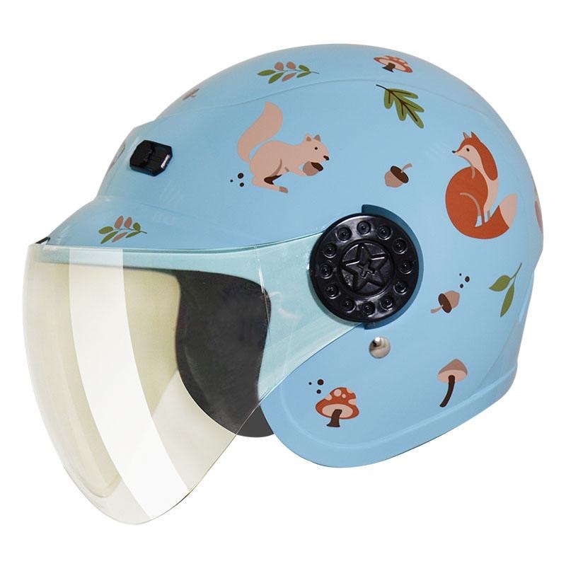 THH FH220 森林小夥伴 粉藍 童帽 3/4罩