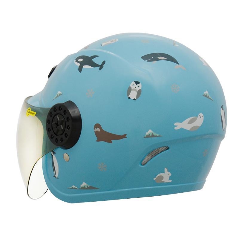 THH FH220 北極圈小夥伴 粉藍 童帽 3/4罩