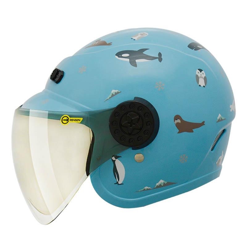 THH FH220 北極圈小夥伴 粉藍 童帽 3/4罩