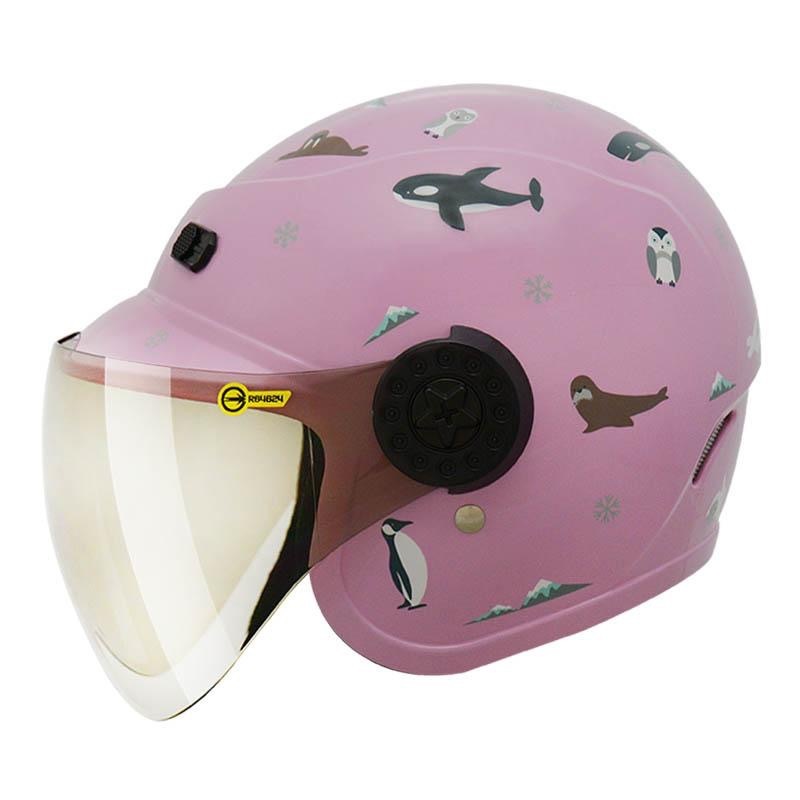 THH FH220 北極圈小夥伴 粉紫 童帽 3/4罩