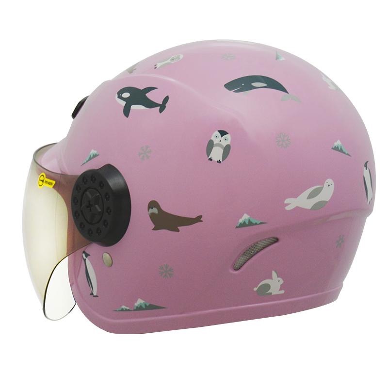 THH FH220 北極圈小夥伴 粉紫 童帽 3/4罩