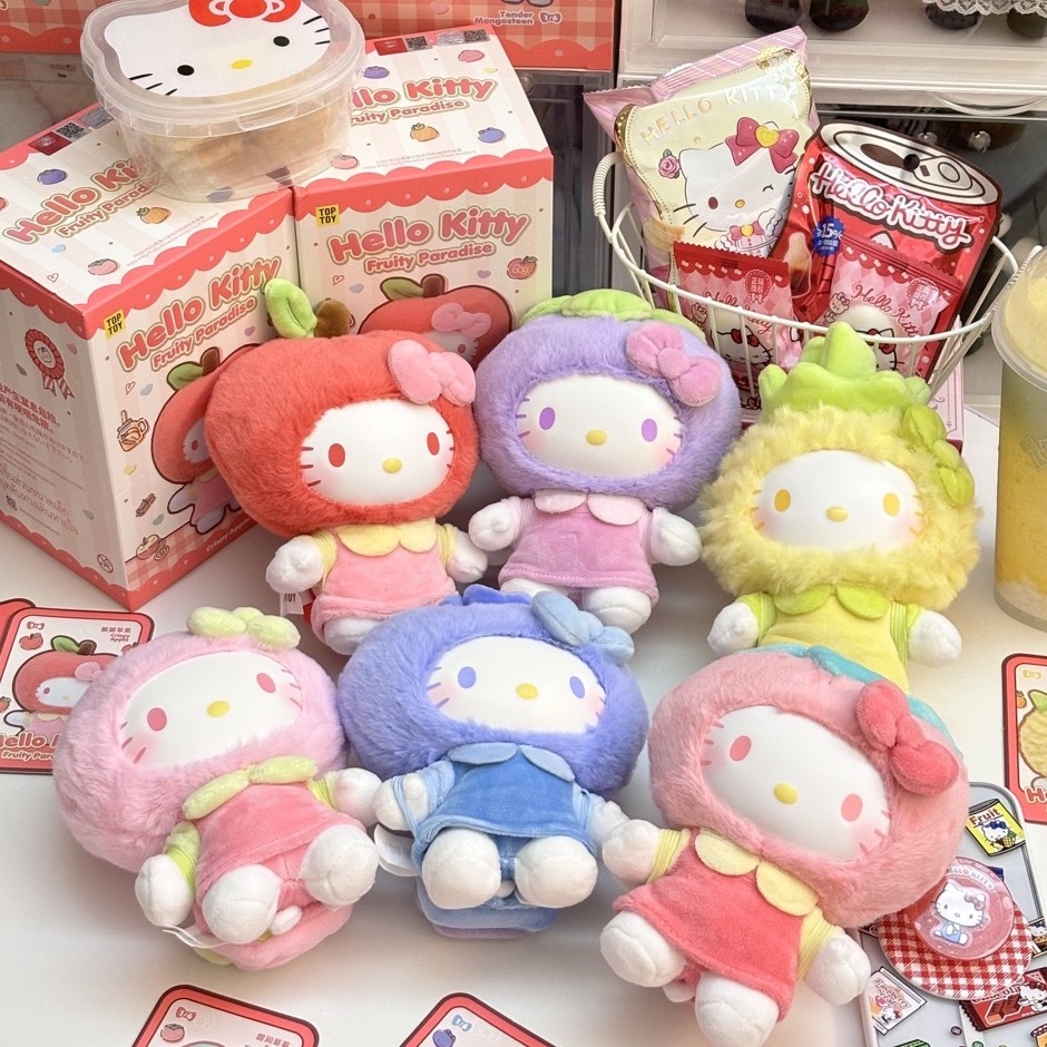 SANRIO 三麗鷗家族 HELLO KITTY 果香樂園系列 糖膠公仔 吊飾 鑰匙圈 盲盒 / 預購