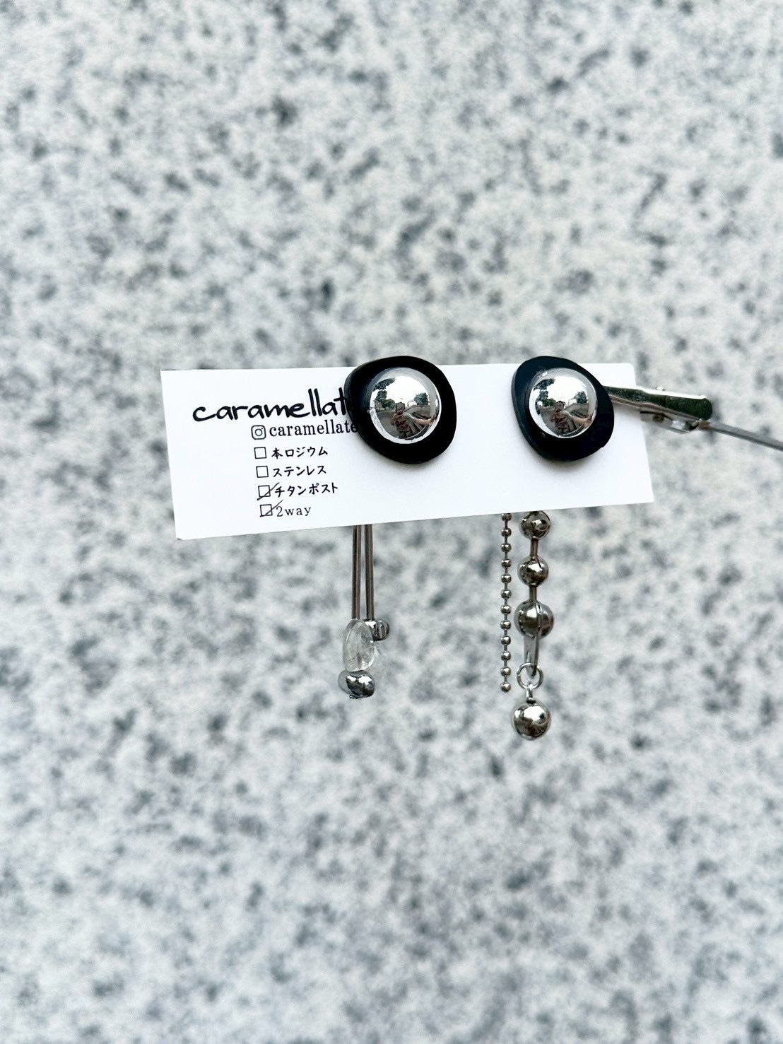 [caramellate] 兩用 | 壓克力耳環 | 耳針 | NO.145